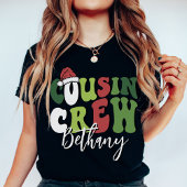 Personalisiert Retro Cousin Crew Weihnachten Match Tri-Blend Shirt