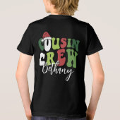 Personalisiert Retro Cousin Crew Weihnachten Match Tri-Blend Shirt (Rückseite)