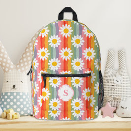 Personalisiert Retro Daisy Backpack Bedruckter Rucksack