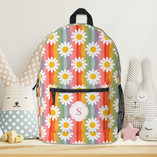 Personalisiert Retro Daisy Backpack Bedruckter Rucksack