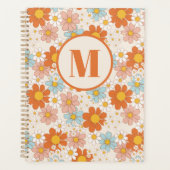 Personalisiert Retro Daisy Floral Monogram Planer (Vorderseite)