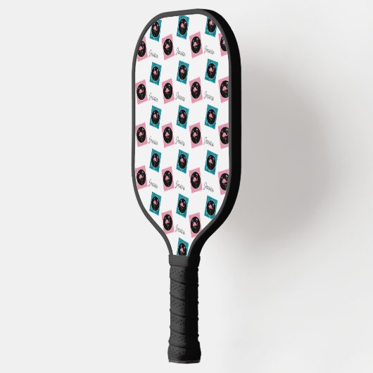Personalisiert Retro Flamingo Pickleball Paddle (Links)