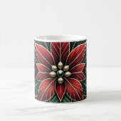 Personalisiert Retro Flora Art Deco Poinsettia Kaffeetasse (Mittel)