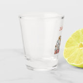 Personalisiert Retro Floral Bridesmaid Schnapsglas (Links)