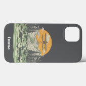 Personalisiert, Retro, Flugzeug, Sonnenuntergang,  Case-Mate iPhone Hülle (Rückseite (Horizontal))