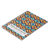 Personalisiert Retro Funky Orange-Aquamarin Notizblock (Linke Seite)