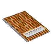 Personalisiert Retro Funky Orange-Brown Notizblock (Rechte Seite)