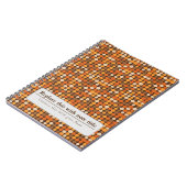 Personalisiert Retro Funky Orange-Brown Notizblock (Linke Seite)