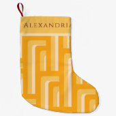 Personalisiert Retro Geometric Kleiner Weihnachtsstrumpf (Vorderseite)