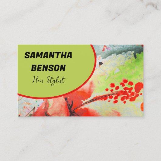 Personalisiert Retro Groovy 70er Psychedelic Visitenkarte (Vorderseite)