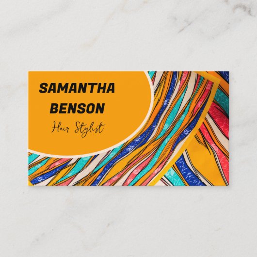 Personalisiert Retro Groovy 70er Psychedelic Visitenkarte (Vorderseite)