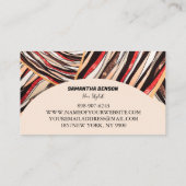 Personalisiert Retro Groovy 70er Psychedelic Visitenkarte (Rückseite)