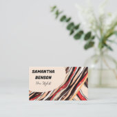 Personalisiert Retro Groovy 70er Psychedelic Visitenkarte (Stehend Vorderseite)