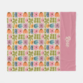 Personalisiert Retro Groovy Fleece Blanket (Vorderseite (Horizontal))
