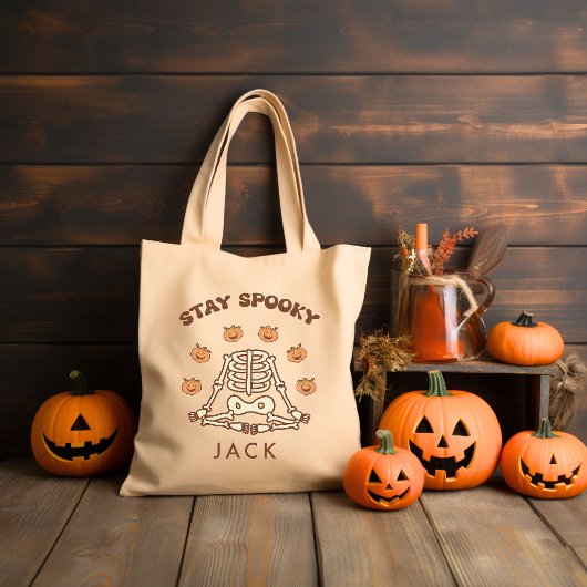Personalisiert Retro Groovy Halloween Tragetasche