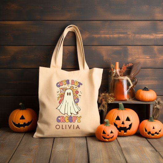 Personalisiert Retro Groovy Halloween Tragetasche