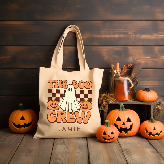 Personalisiert Retro Groovy Halloween Tragetasche