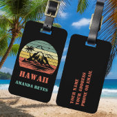 Personalisiert Retro Hawaii Gepäckanhänger