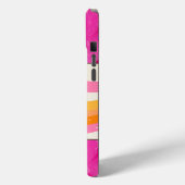 Personalisiert Retro Hot Pink & Orange Case-Mate iPhone Hülle (Rückseite / Links)