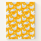 Personalisiert Retro-Hühnerhähnchen-Monogramm Notizblock (Rückseite)