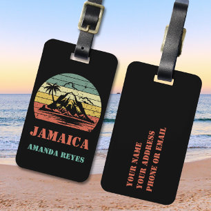 Personalisiert Retro Jamaica Gepäckanhänger