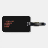 Personalisiert Retro Jamaica Gepäckanhänger (Rückseite horizontal)