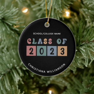 Personalisiert Retro-Klasse 2023 Abschluss Niedlic Keramik Ornament