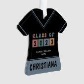 Personalisiert Retro-Klasse 2023 Abschluss Niedlic Ornament (Vorderseite)