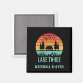 Personalisiert Retro Lake Tahoe Magnet (Vorderseite/Rückseite)