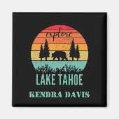Personalisiert Retro Lake Tahoe Magnet (Vorne)