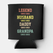Personalisiert Retro Legend Husband Daddy Grandpa Dosenkühler (Vorderseite)