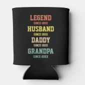 Personalisiert Retro Legend Husband Daddy Grandpa Dosenkühler (Rückseite)