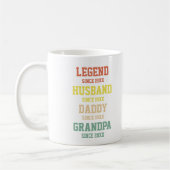 Personalisiert Retro Legend Husband Daddy Grandpa Kaffeetasse (Links)