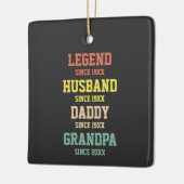 Personalisiert Retro Legend Husband Daddy Grandpa Keramikornament (Links)