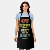Personalisiert Retro Legend Husband Daddy Grandpa Schürze (Getragen)