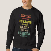 Personalisiert Retro Legend Husband Daddy Grandpa Sweatshirt (Vorderseite)