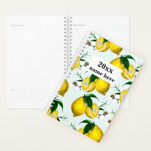 Personalisiert Retro Lemon Planner Planer (Anzeige)