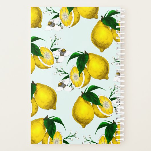 Personalisiert Retro Lemon Planner Planer (Rückseite)