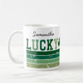 Personalisiert Retro "Lucky" St. Patrick's Day Kaffeetasse (Links)
