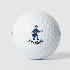 Personalisiert Retro Mailman Postal Carrier Golfball
