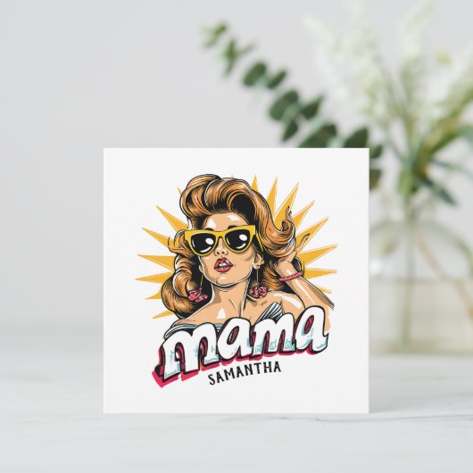 Personalisiert Retro Mama Pop Art 1 (Stehend Vorderseite)