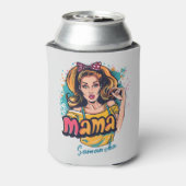 Personalisiert Retro Mama Pop Art. 10 Dosenkühler (Kanne Rückseite)