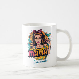 Personalisiert Retro Mama Pop Art. 10 Kaffeetasse