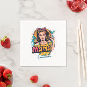 Personalisiert Retro Mama Pop Art (10) Napkins Serviette (Beispiel)