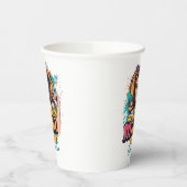 Personalisiert Retro Mama Pop Art. 10 Pappbecher (Links)