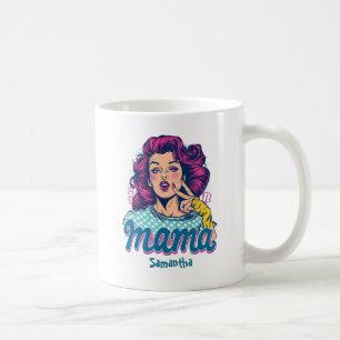 Personalisiert Retro Mama Pop Art. 11 Kaffeetasse
