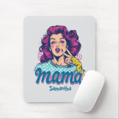 Personalisiert Retro Mama Pop Art. 11 Mousepad (Mit Mouse)