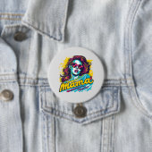 Personalisiert Retro Mama Pop Art. 12 Button (Beispiel)