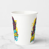 Personalisiert Retro Mama Pop Art. 12 Pappbecher (Links)