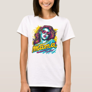 Personalisiert Retro Mama Pop Art (12) T - Shirt